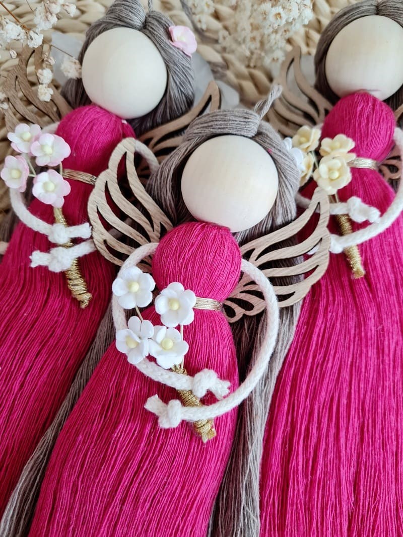 Péče o ručně vyráběné andílky z macramé