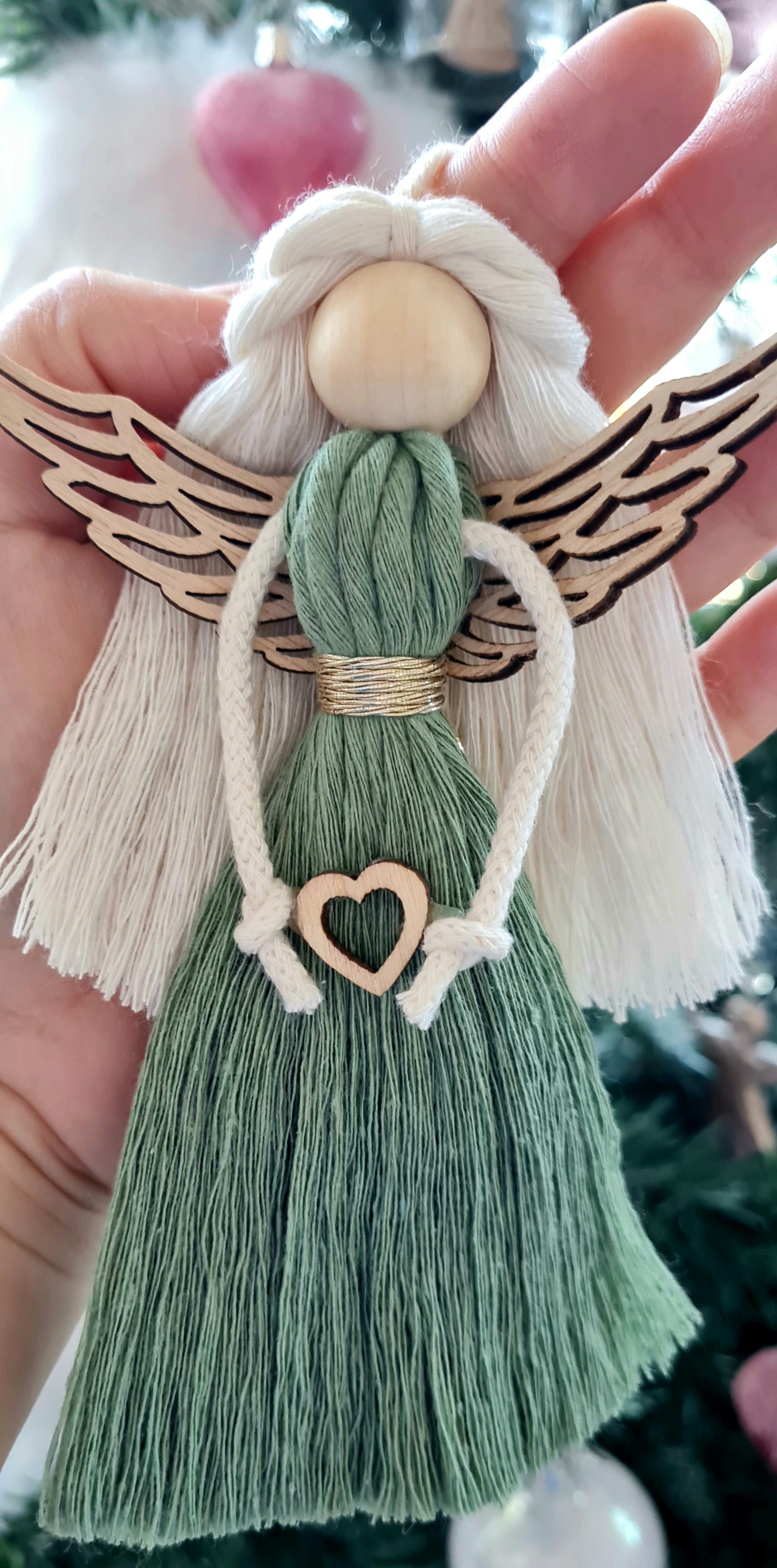 Anděl macramé na zavěšení