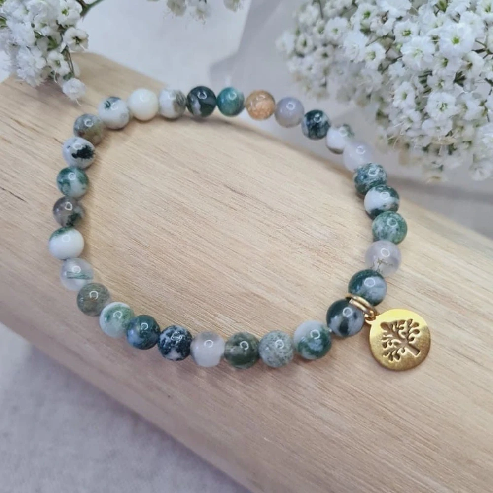 Minerální náramek HARMONIE 6 mm (ochrana, rovnováha, vztah k sobě samému, příroda)