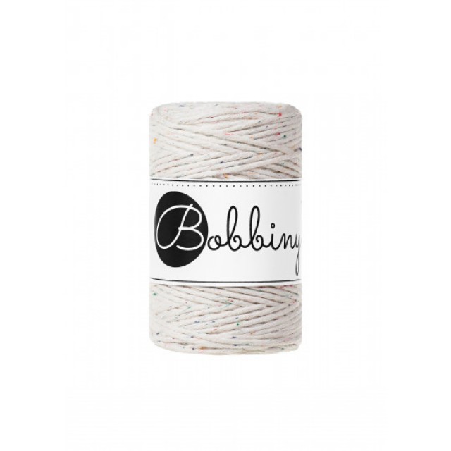 MACRAME BABY NATURAL S BAREVNÝMI NOPKY