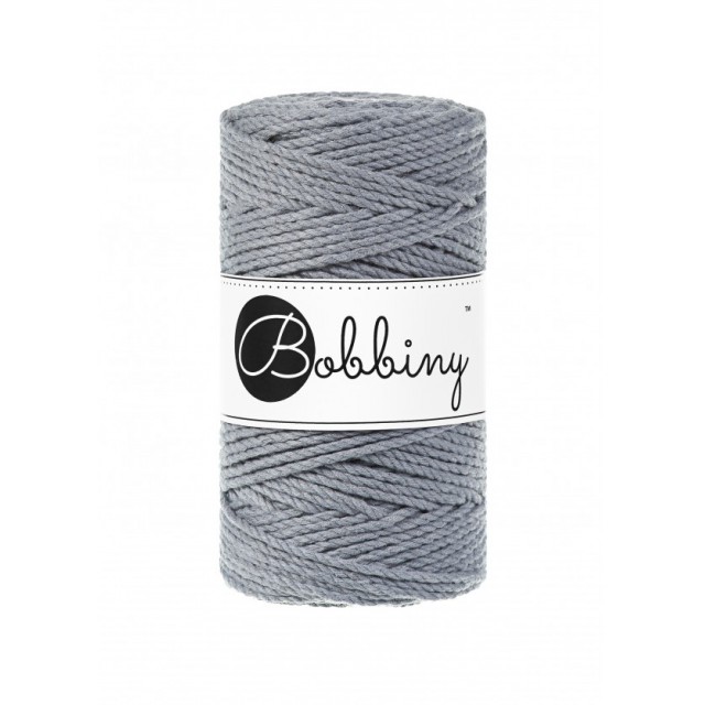 MACRAME 3PLY REGULAR OCELOVĚ ŠEDÁ (STEEL)