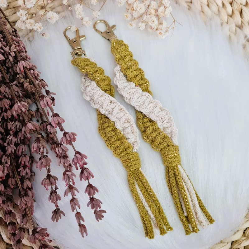 Klíčenka macramé DOUBLE WRISTLET