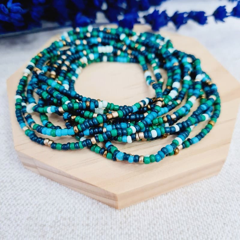 Náramek z rokajlu Zelená - smaragdová