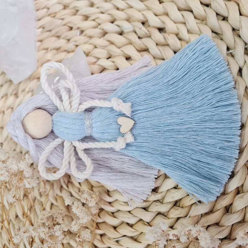 Anděl macramé ELSA - LEDOVÉ KRÁLOVSTVÍ