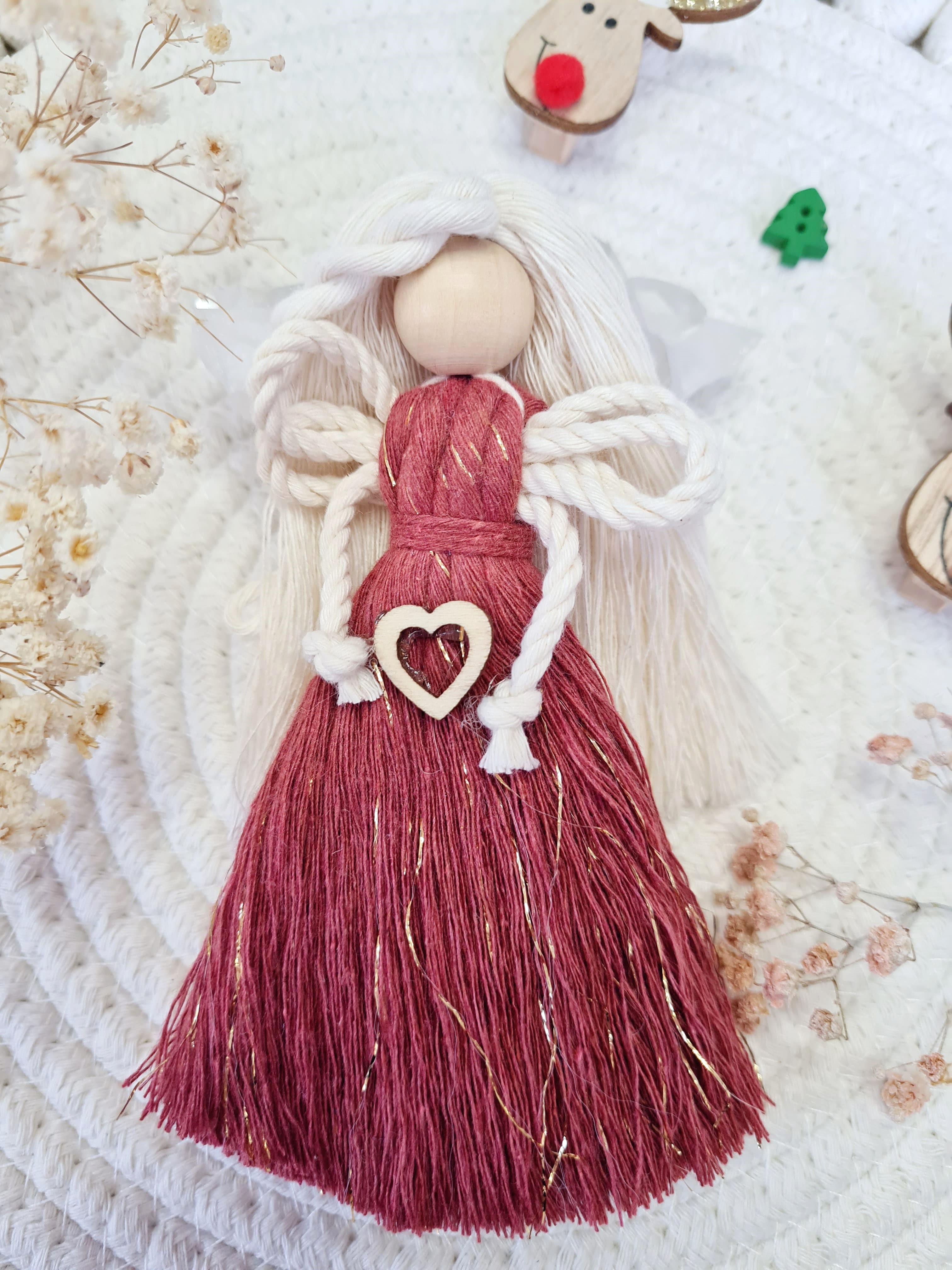 Anděl macramé VÁNOČNÍ VESELÍ