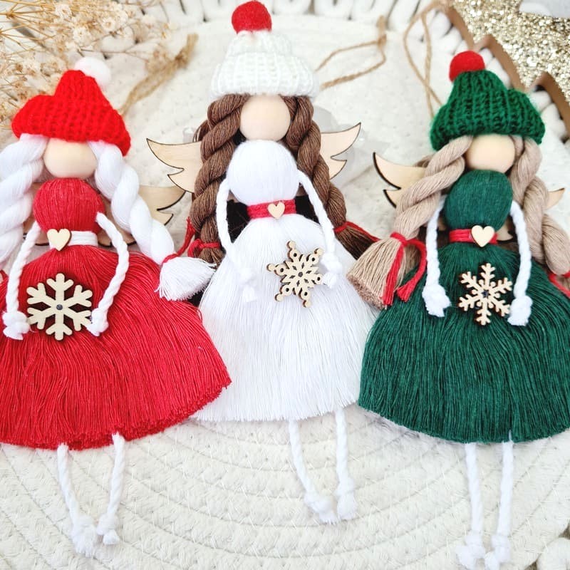 Kreativní macramé sada Vánoční anděl 