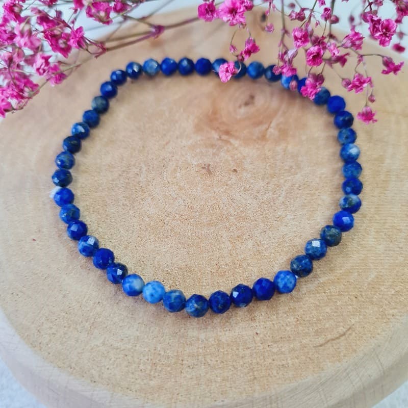 Lapis Lazuli broušený náramek 4 mm (moudrost, uvědomění, intuice)