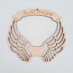 Dřevěný výřez andělské křídlo "Anděl Strážný" č.10