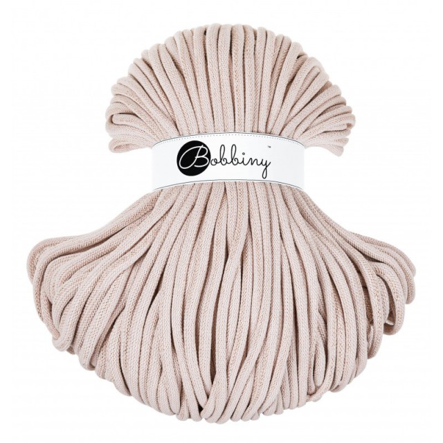 BOBBINY ŠŇŮRY JUMBO NUDE SE ZLATOU NITKOU