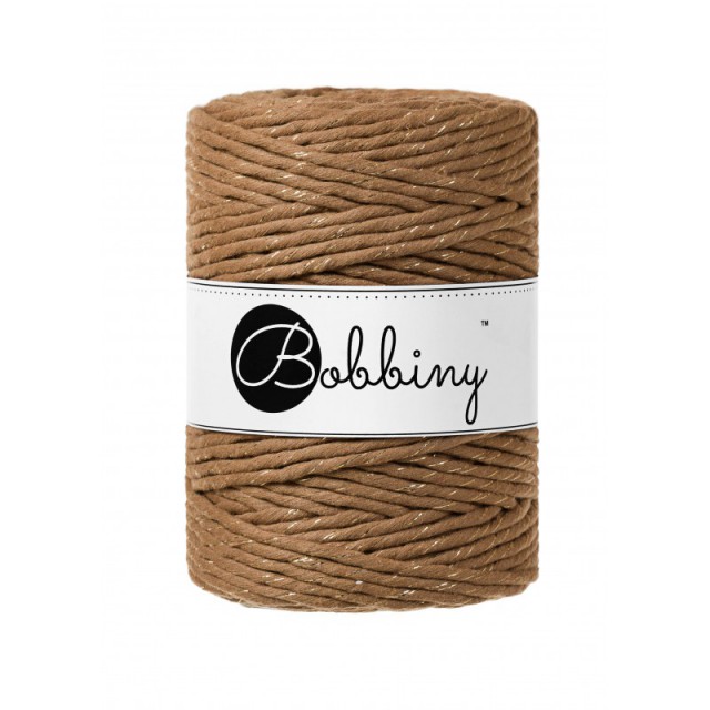 MACRAME XXL CARAMEL SE ZLATOU NITKOU