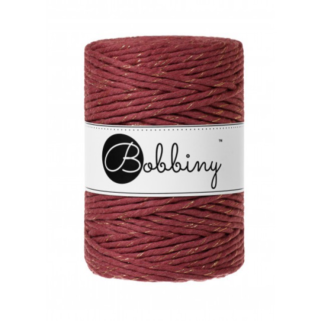 MACRAME XXL DIVOKÁ RŮŽE SE ZLATOU NITKOU (GOLDEN WILD ROSE)