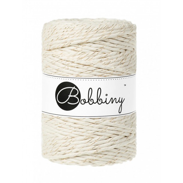 MACRAME XXL NATURAL SE ZLATOU NITKOU (GOLDEN NATURAL)