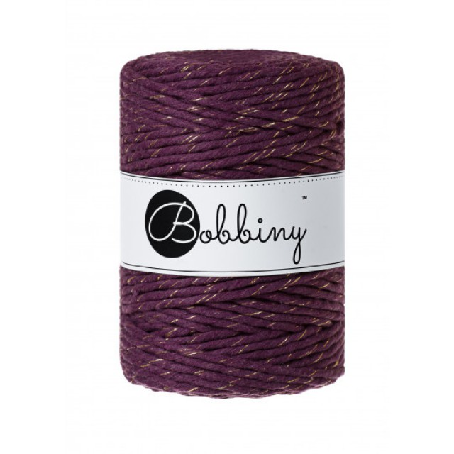 MACRAME XXL OSTRUŽINA SE ZLATOU NITKOU (GOLDEN BLACKBERRY)
