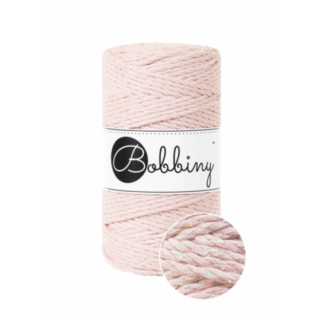 MACRAME 3PLY REGULAR GLOSSY PASTEL PINK