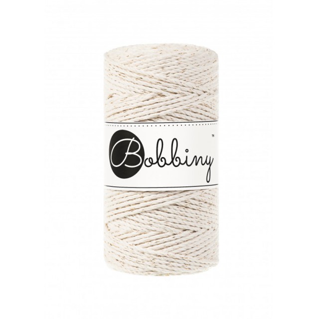 MACRAME 3PLY REGULAR NATURAL SE ZLATOU NITKOU (GOLDEN NATURAL)