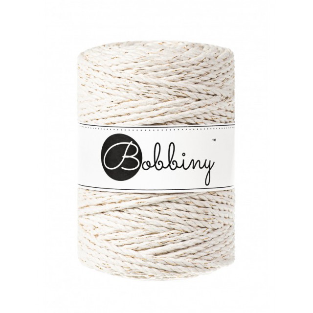 MACRAME 3PLY XXL NATURAL SE ZLATOU NITKOU (GOLDEN NATURAL)