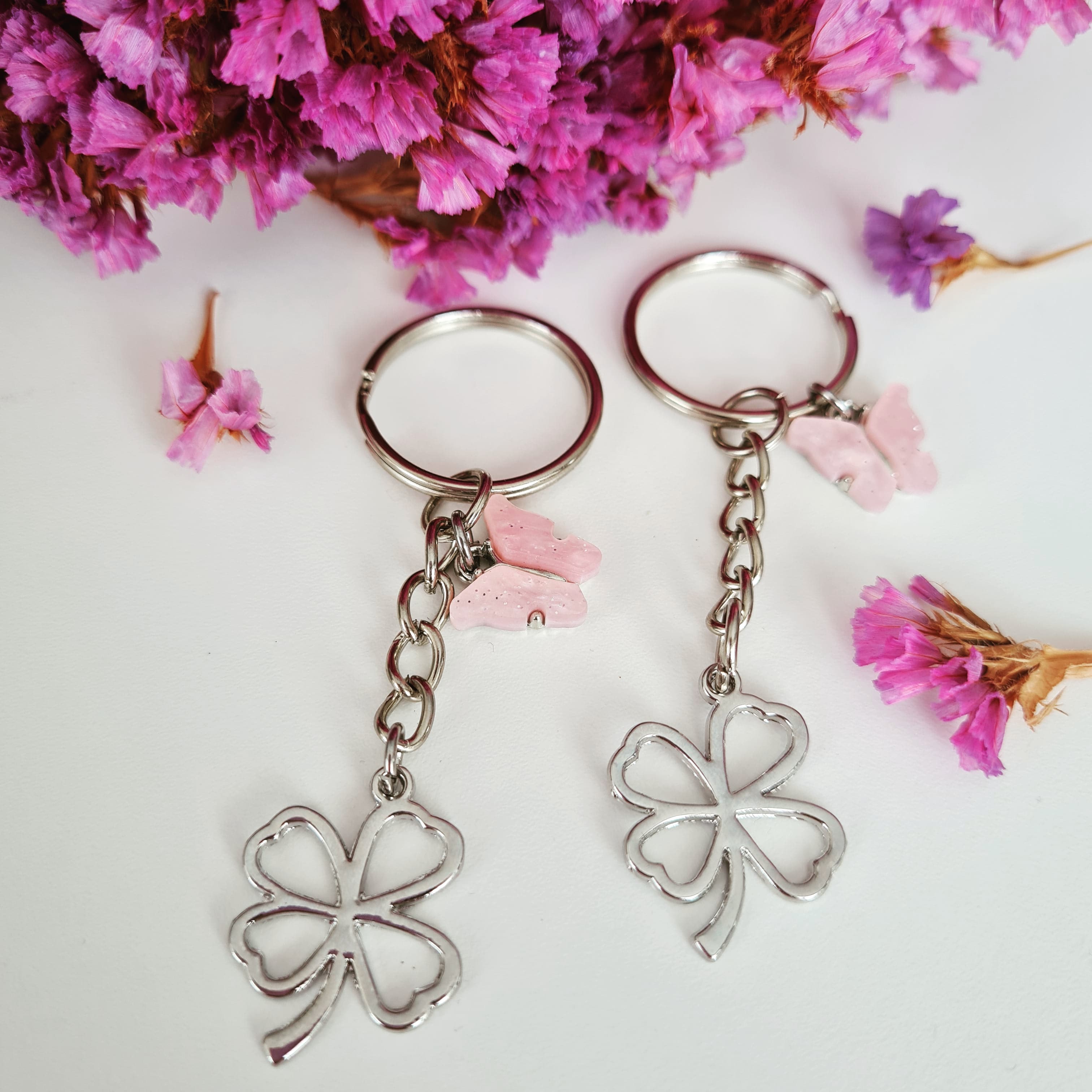 Klíčenka Čtyřlístek - motýlek perleťový 