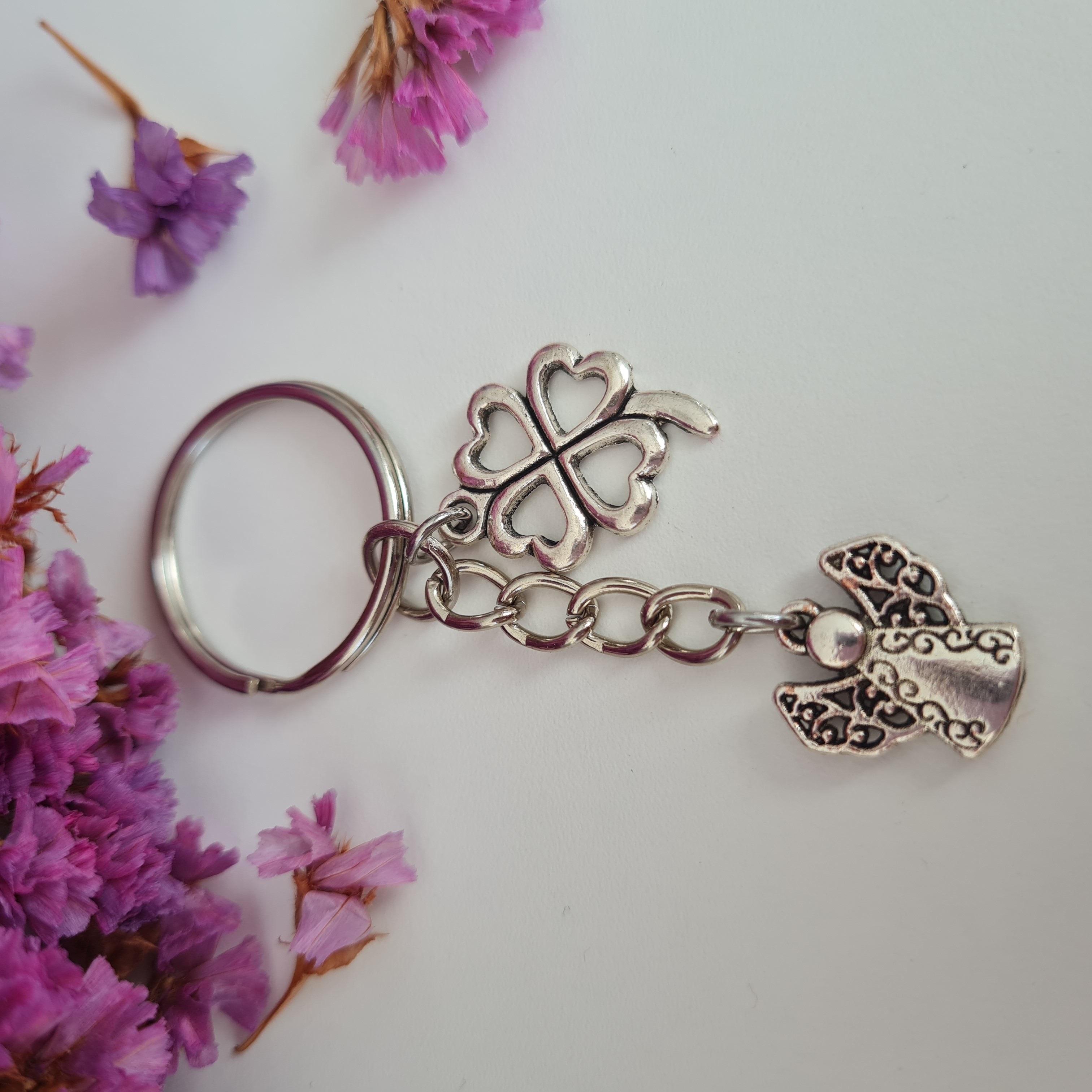 Klíčenka Andílek - čtyřlístek