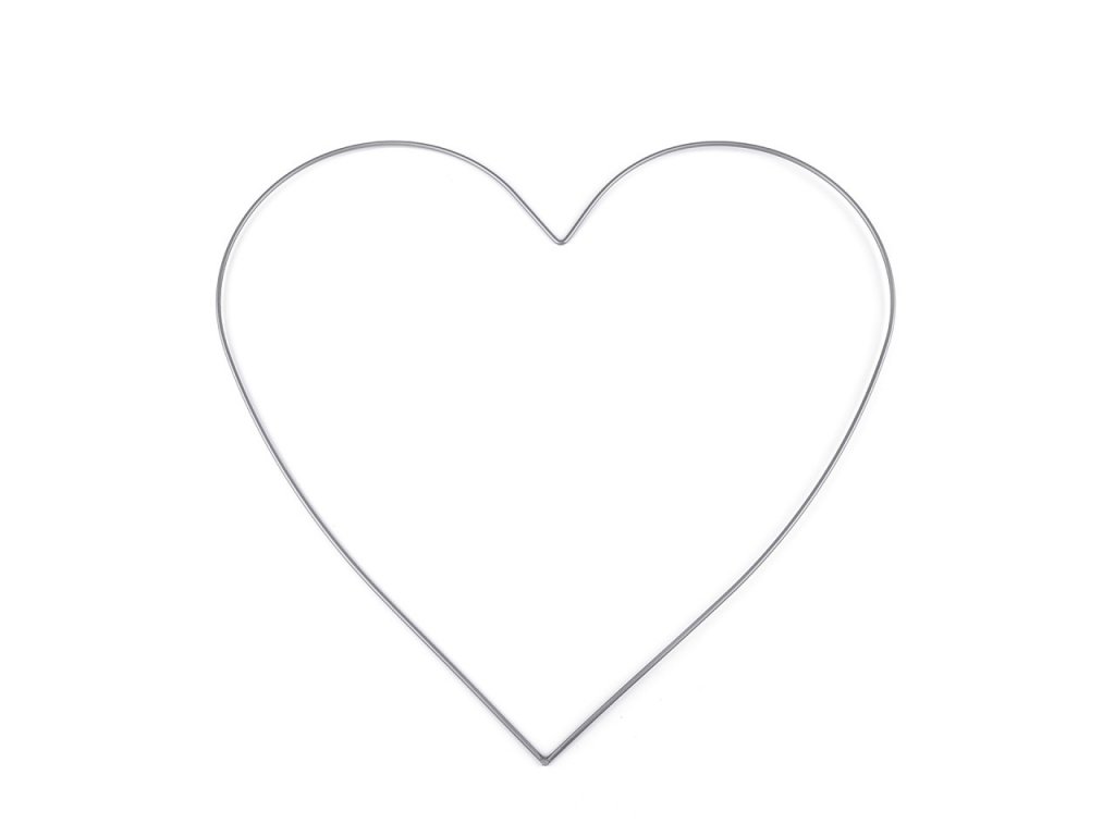 Kovové srdce k dekorování 25x25,5 cm