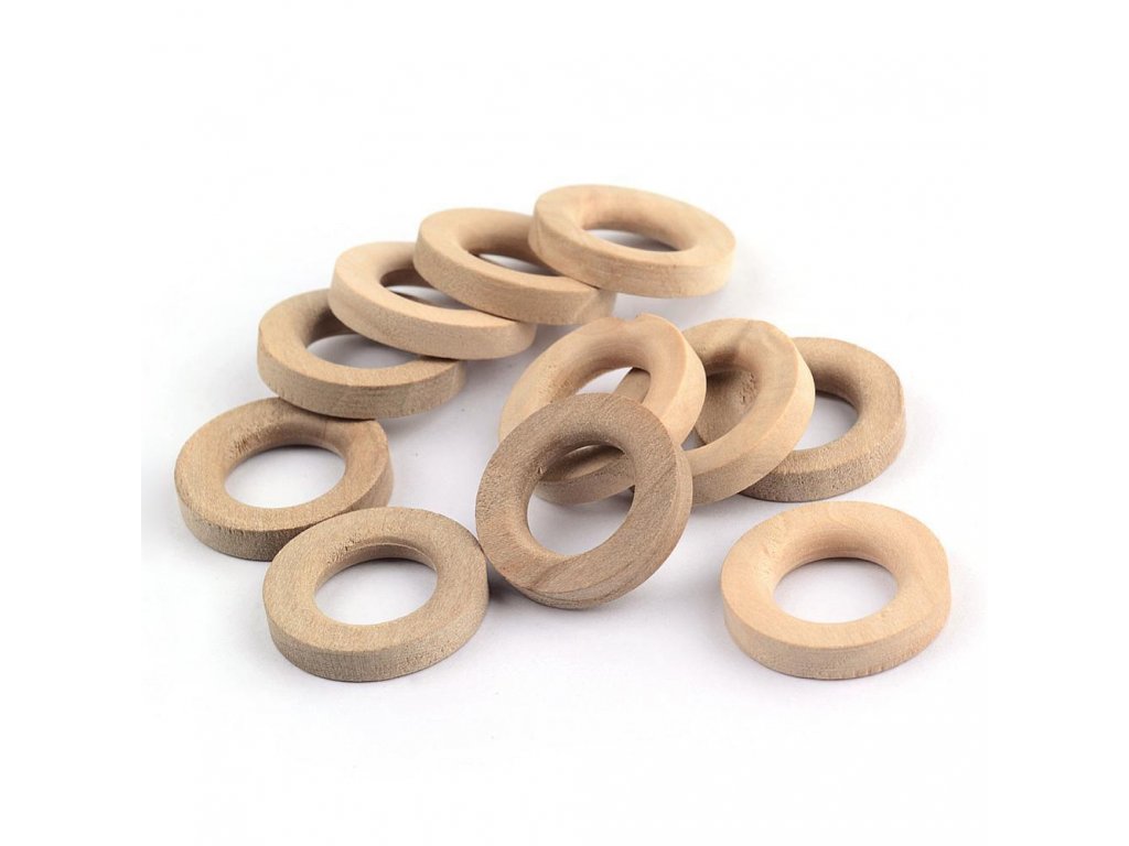 Dřevěný kroužek - přírodní - Ø20 mm