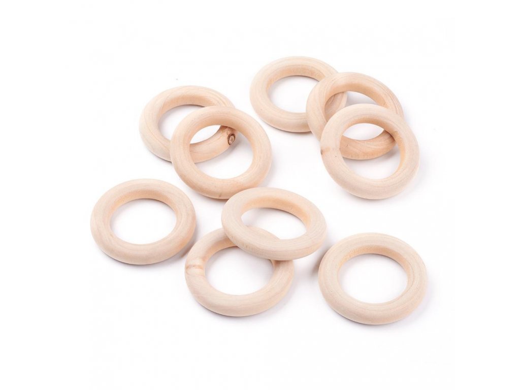 Dřevěný kroužek - přírodní - Ø24 mm
