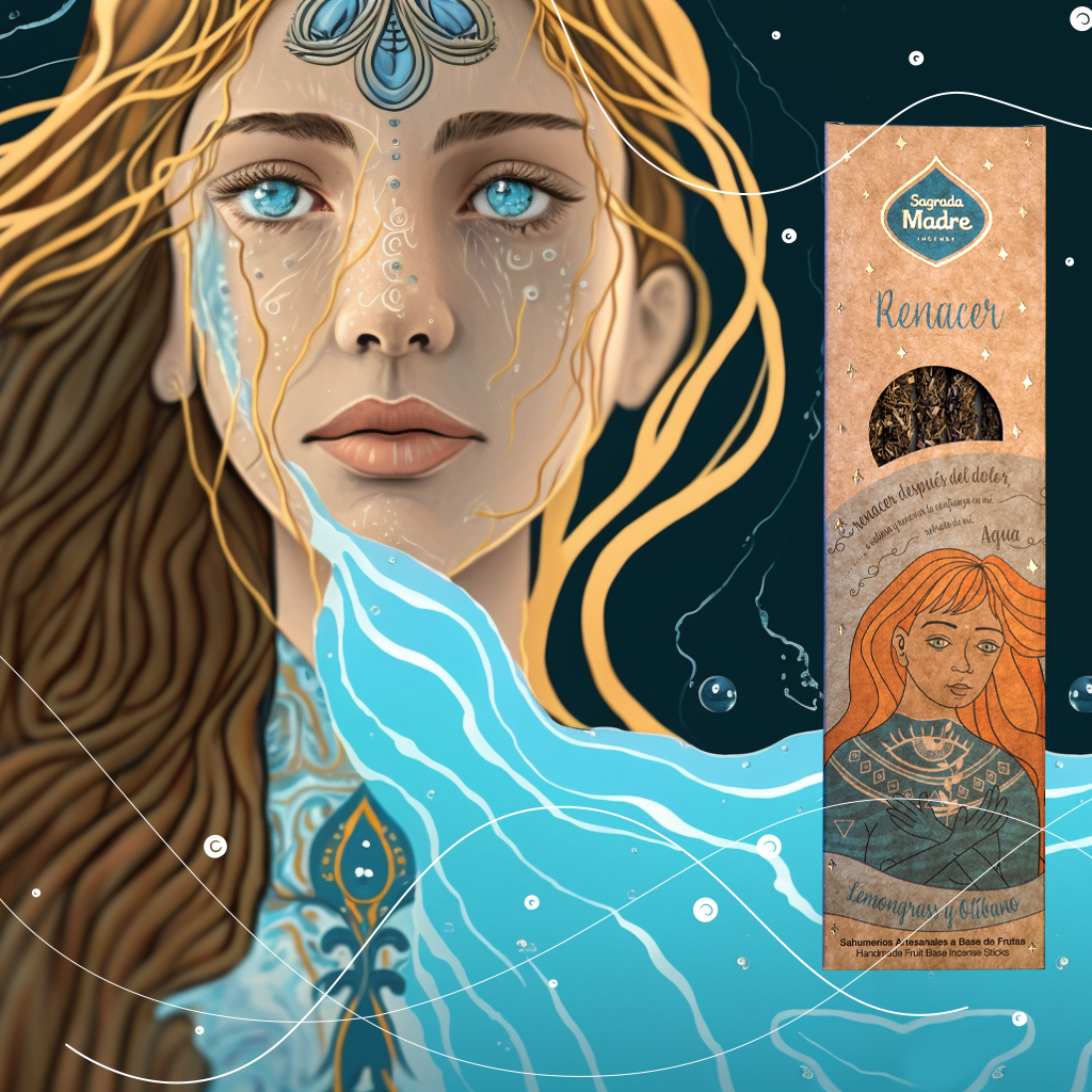 Vonné tyčinky Sagrada Madre 5 ELEMENTŮ – Voda – Znovuzrození