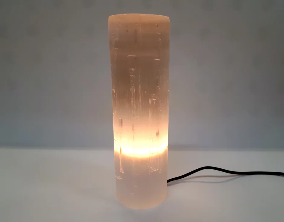 Lampa selenit vež elektrická válec 30 cm (zklidnění, uvolnění, meditace, jasnozřivost)