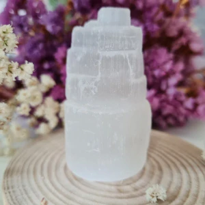 Selenit věžička 15 cm (zklidnění, uvolnění, meditace, jasnozřivost)