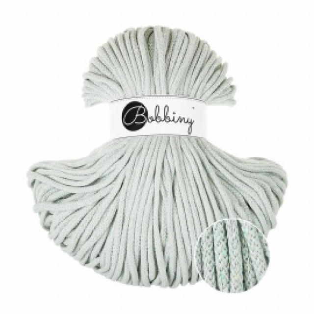 BOBBINY ŠŇŮRY PREMIUM GLOSSY MILKY GREEN - LIMITOVANÁ EDICE-