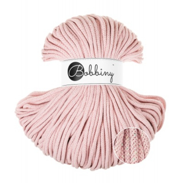 BOBBINY ŠŇŮRY PREMIUM GLOSSY PASTEL PINK - LIMITOVANÁ EDICE-