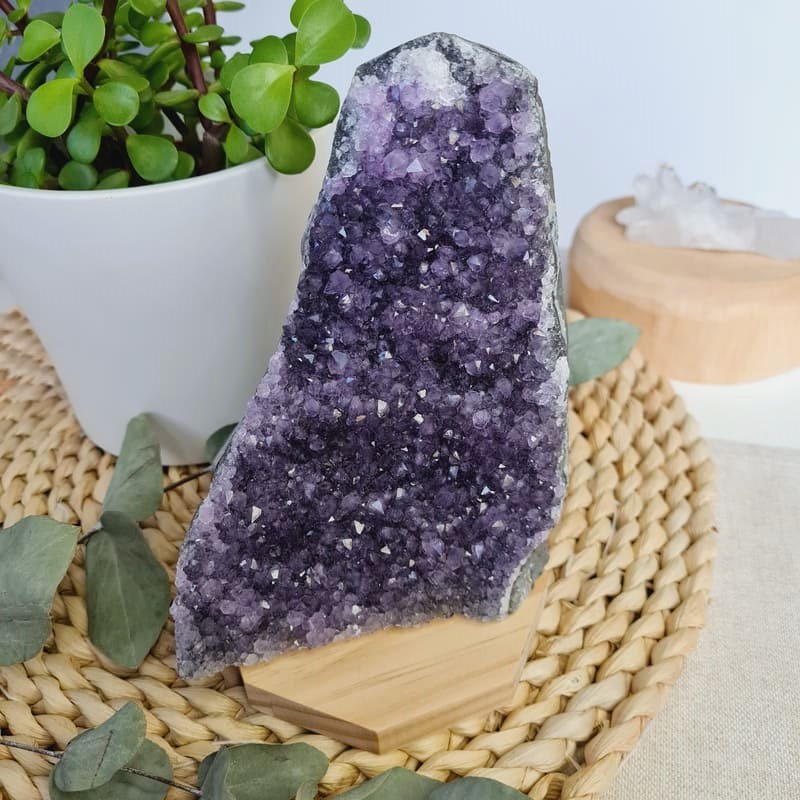 Ametystová drúza - 1,224 kg č.8 (ochrana, harmonie, čištění prostoru) 