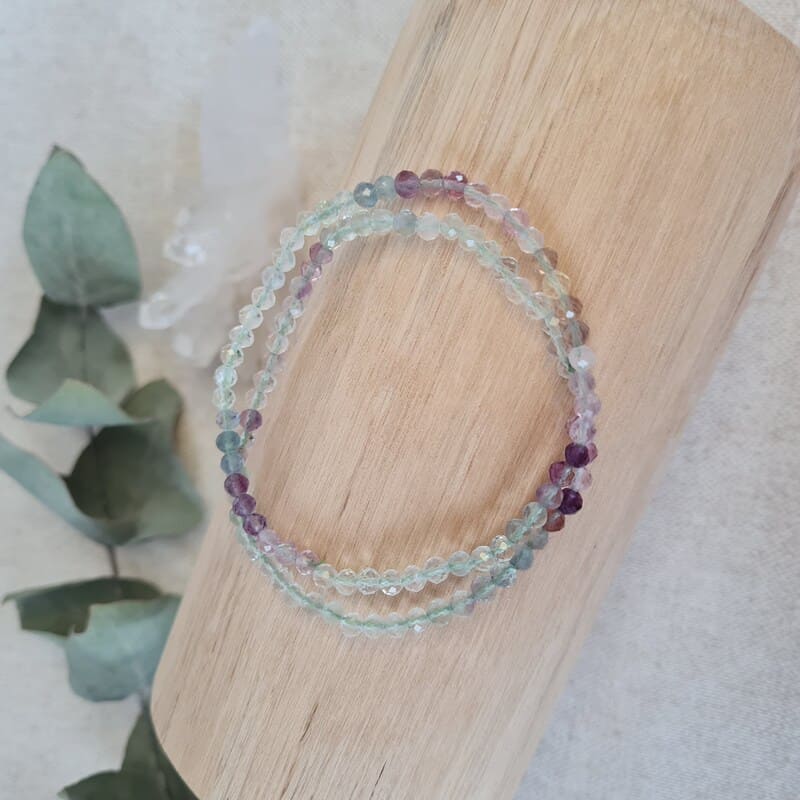 Fluorit náramek broušený 4 mm (ochrana, paměť, duchovno)
