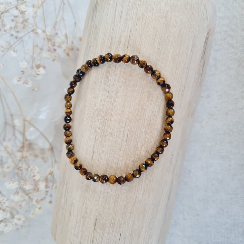 Tygří oko kvalita AA broušený náramek 4 mm (ochrana, koncentrace, pozitivní myšlenky, odvaha)  dámský/pánský