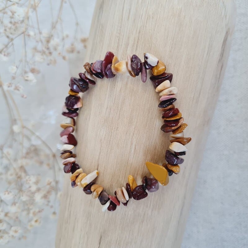 Jaspis mookait sekaný dětský náramek (vnitřní klid, rovnováha, nadhled, kreativita)