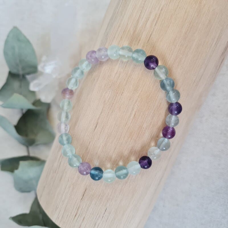 Fluorit náramek 6-7 mm (ochrana, paměť, duchovno)