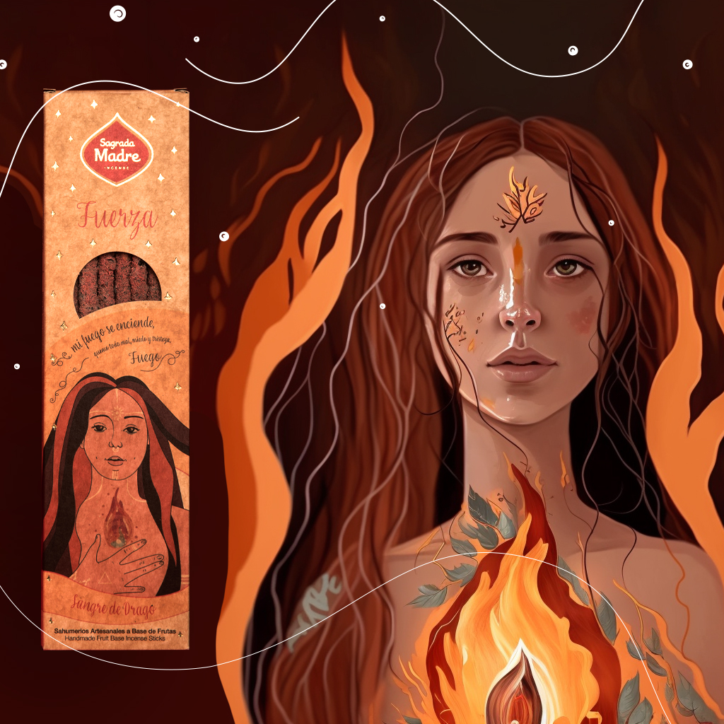 Vonné tyčinky Sagrada Madre 5 ELEMENTŮ – Oheň – Síla