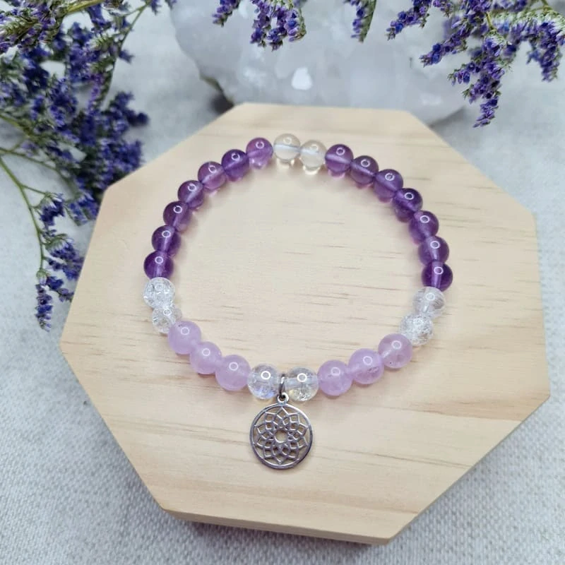 Náramek Sahasrara 6 mm (ochrana, intuice, komunikace, harmonie)