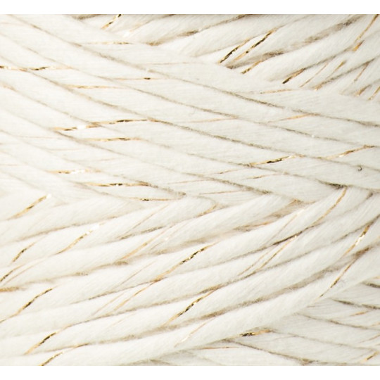 MACRAME REGULAR NATURAL SE ZLATOU NITKOU (GOLDEN NATURAL)
