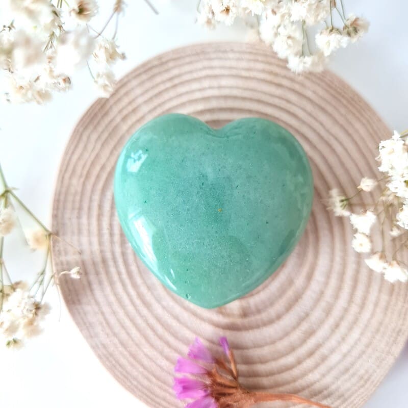 Avanturín srdíčko 4 cm (štěstí, prosperita, vedení po správné cestě)