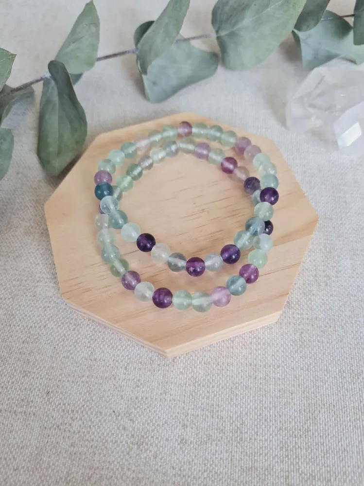 Fluorit náramek 6-7 mm (ochrana, paměť, duchovno)