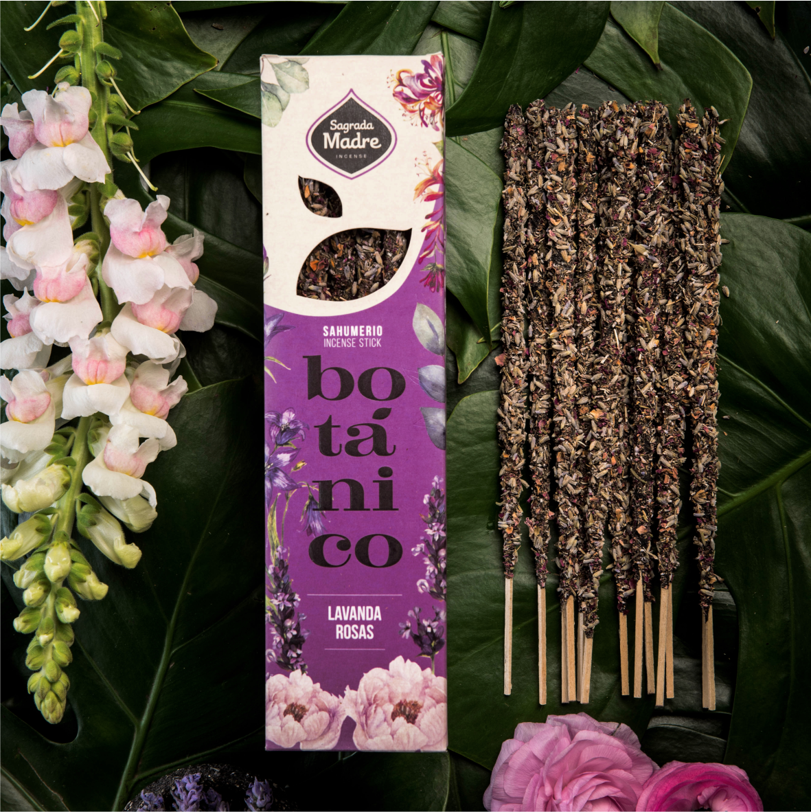 Vonné tyčinky Sagrada Madre BOTÁNICO – levandule a růže