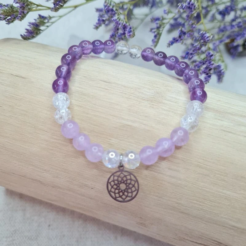 Náramek Sahasrara 6 mm (ochrana, intuice, komunikace, harmonie)