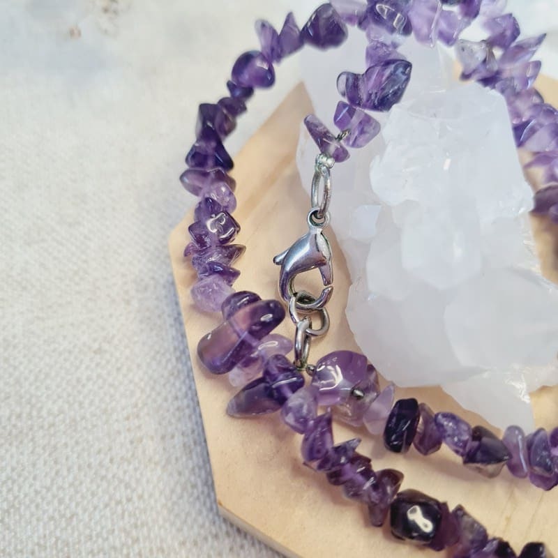 Náhrdelník Ametyst sekaný (ochrana, intuice)