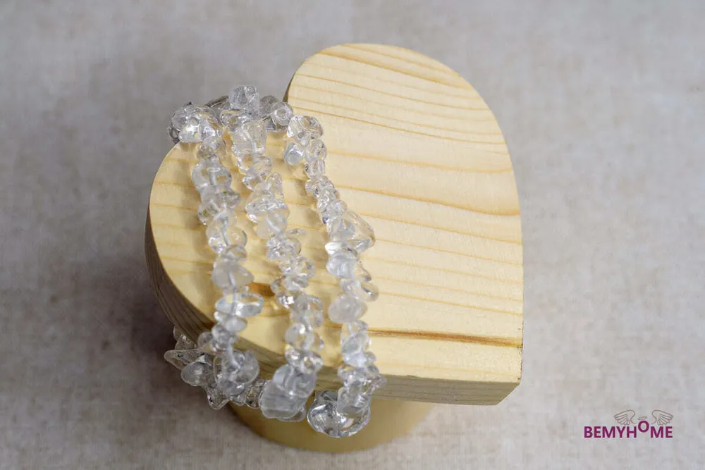 Křišťál sekaný náramek (ochrana, síla, jasnozřivost)