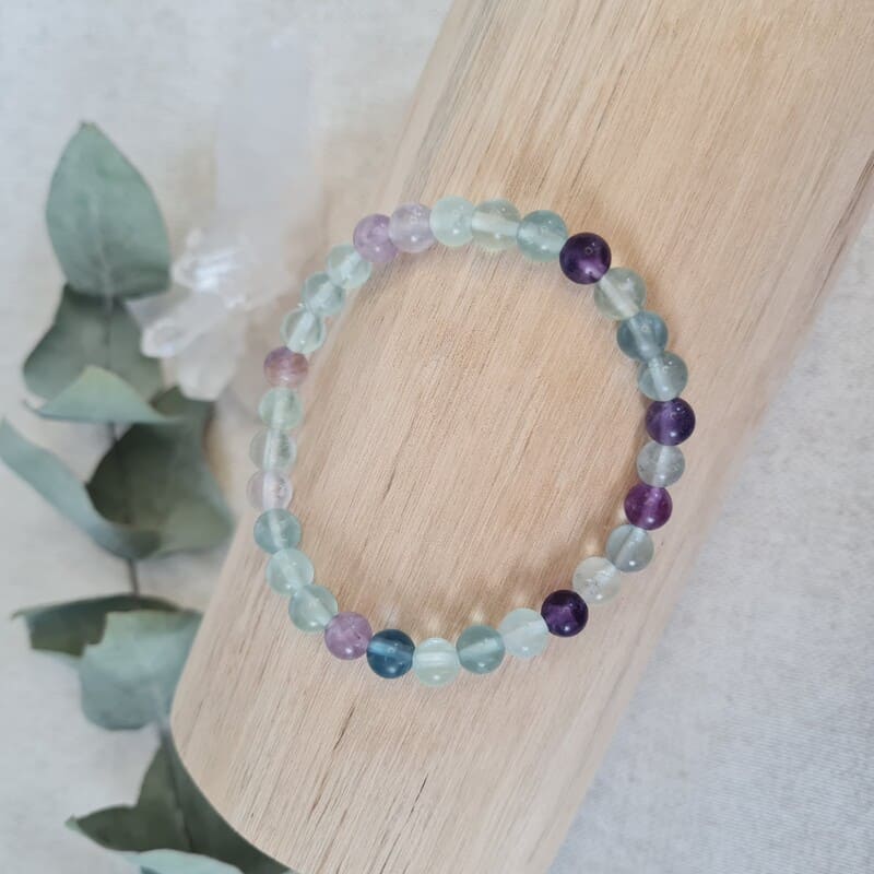 Fluorit náramek 6-7 mm (ochrana, paměť, duchovno)