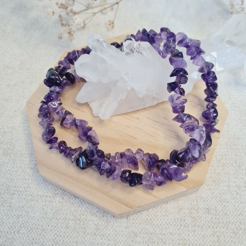 Náhrdelník Ametyst sekaný (ochrana, intuice)
