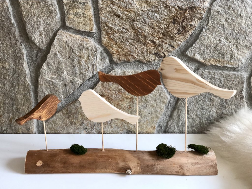 Dřevěný ptáček - vlaštovka
