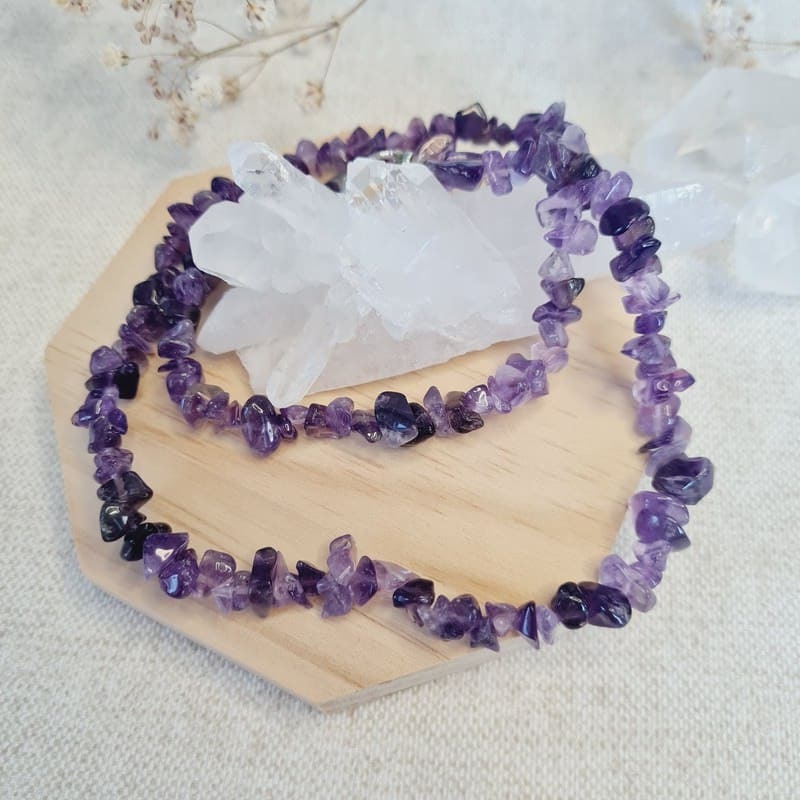 Náhrdelník Ametyst sekaný (ochrana, intuice)