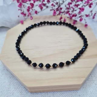 Luxusní náramek ze spinelu s 18K zlatem 4 mm
