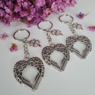 Klíčenka Andělská křídla - čtyřlístek